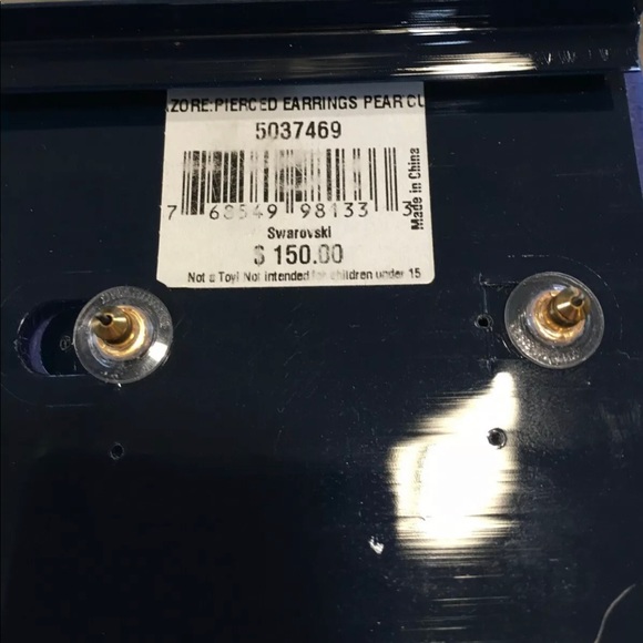 Swarovski Azore Pear Cut Pierced Earrings - Picture 3 of 4